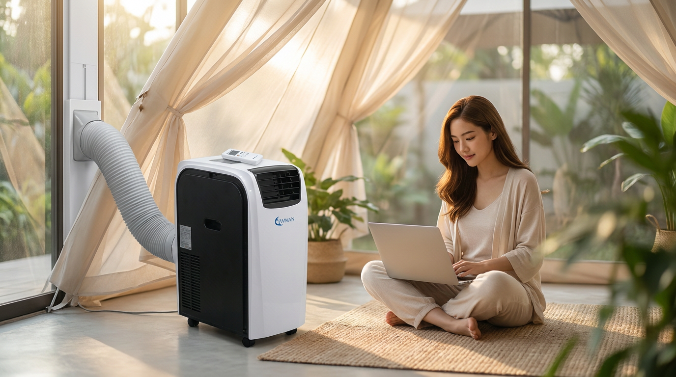 WIMAN Air PC50 แอร์เคลื่อนที่ 18000 BTU ในพื้นที่ทำงาน