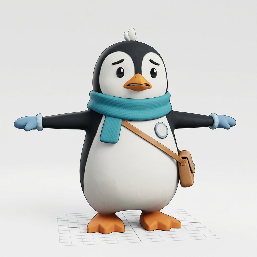 Cartoon Penguin Hero