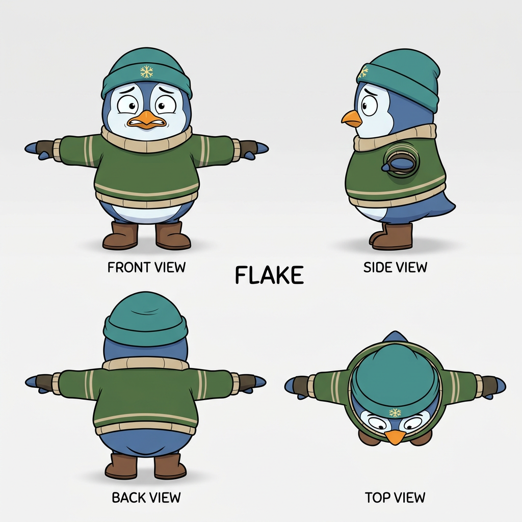 Cartoon Penguin Hero