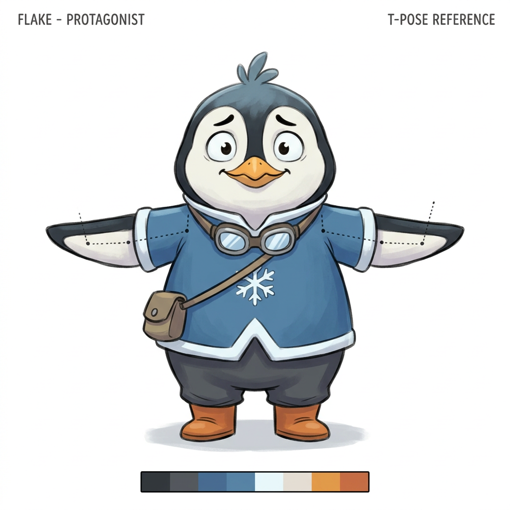 Cartoon Penguin Hero (4)