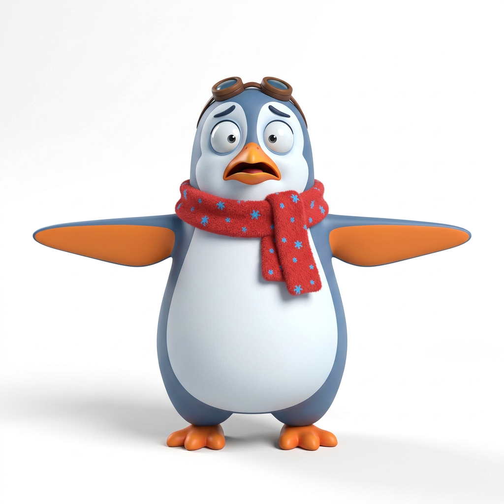 Cartoony Penguin Character Sprite (4)
