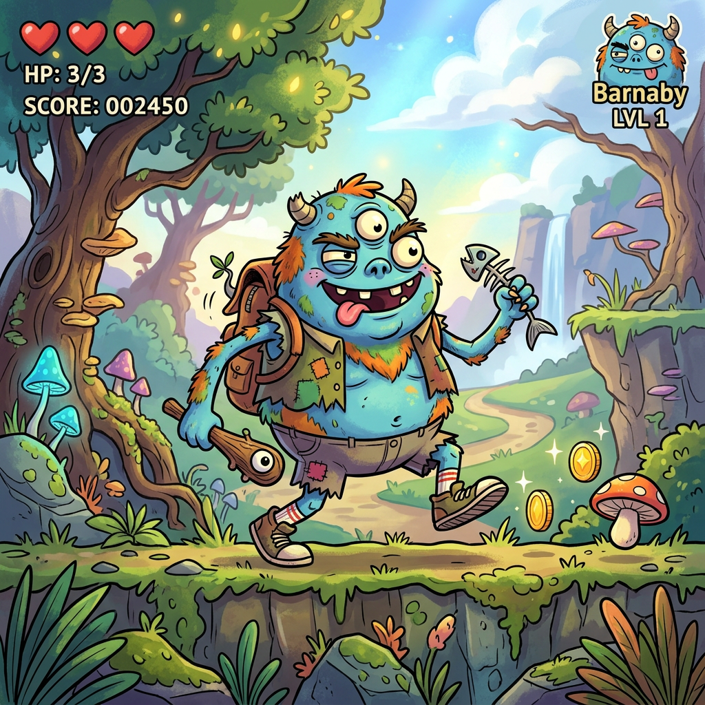 make a funny humaniod monster character