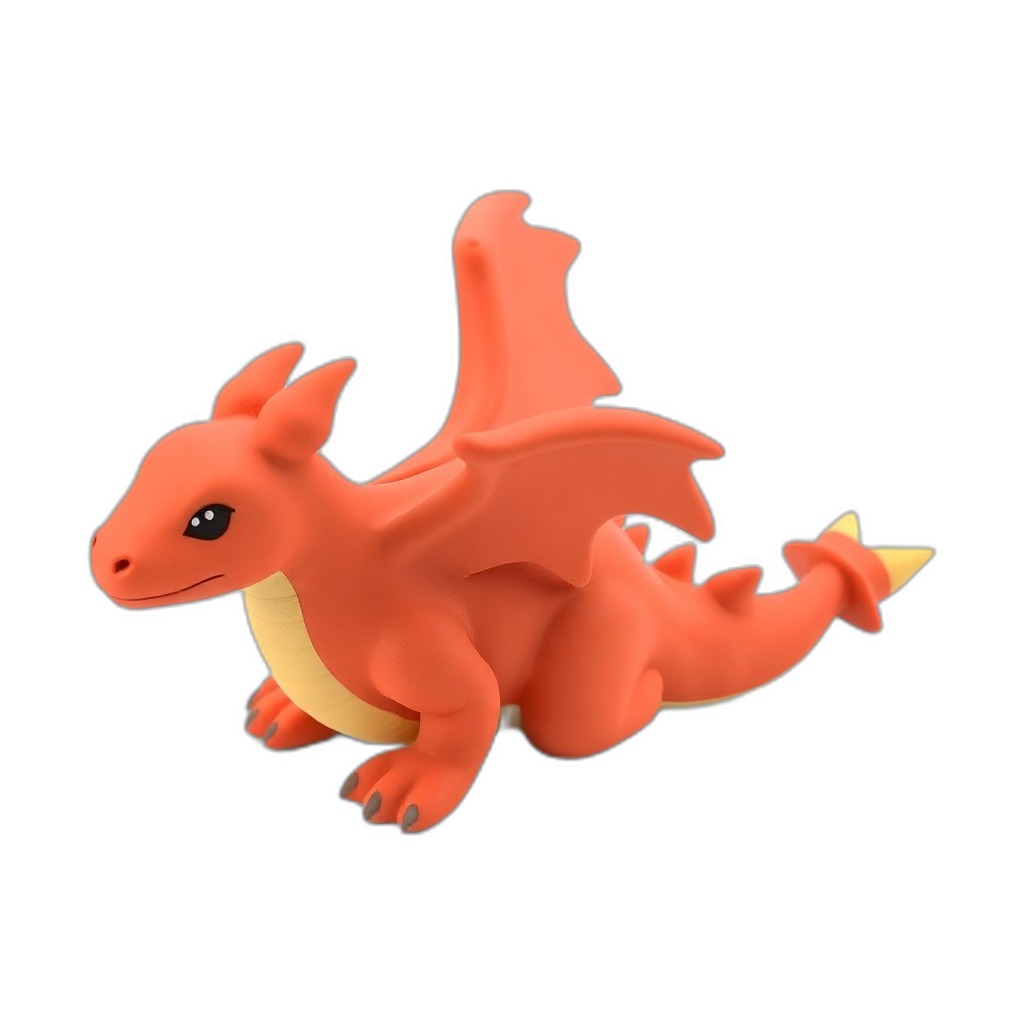 Draggle — a dragon with big spread wings and a spiky tail