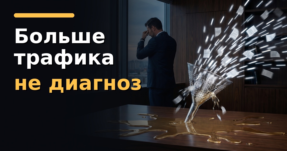 Обложка статьи Почему «нам нужно больше трафика» - почти всегда неверный диагноз