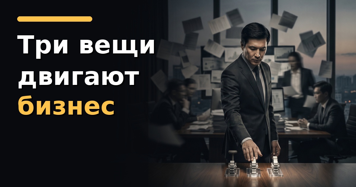Обложка статьи Три вещи, которые реально двигают бизнес. Остальное - шум