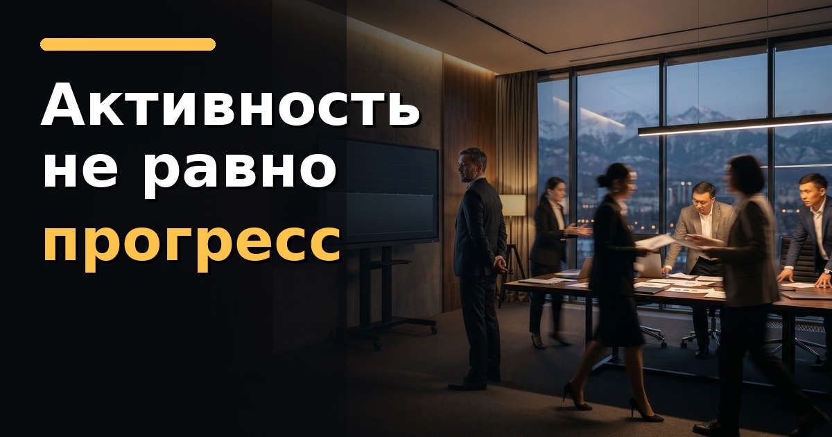 Обложка статьи Активность не равно прогресс: команда занята, но бизнес не движется