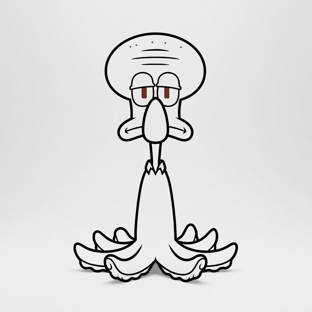 Squidward Cartoon Octopus