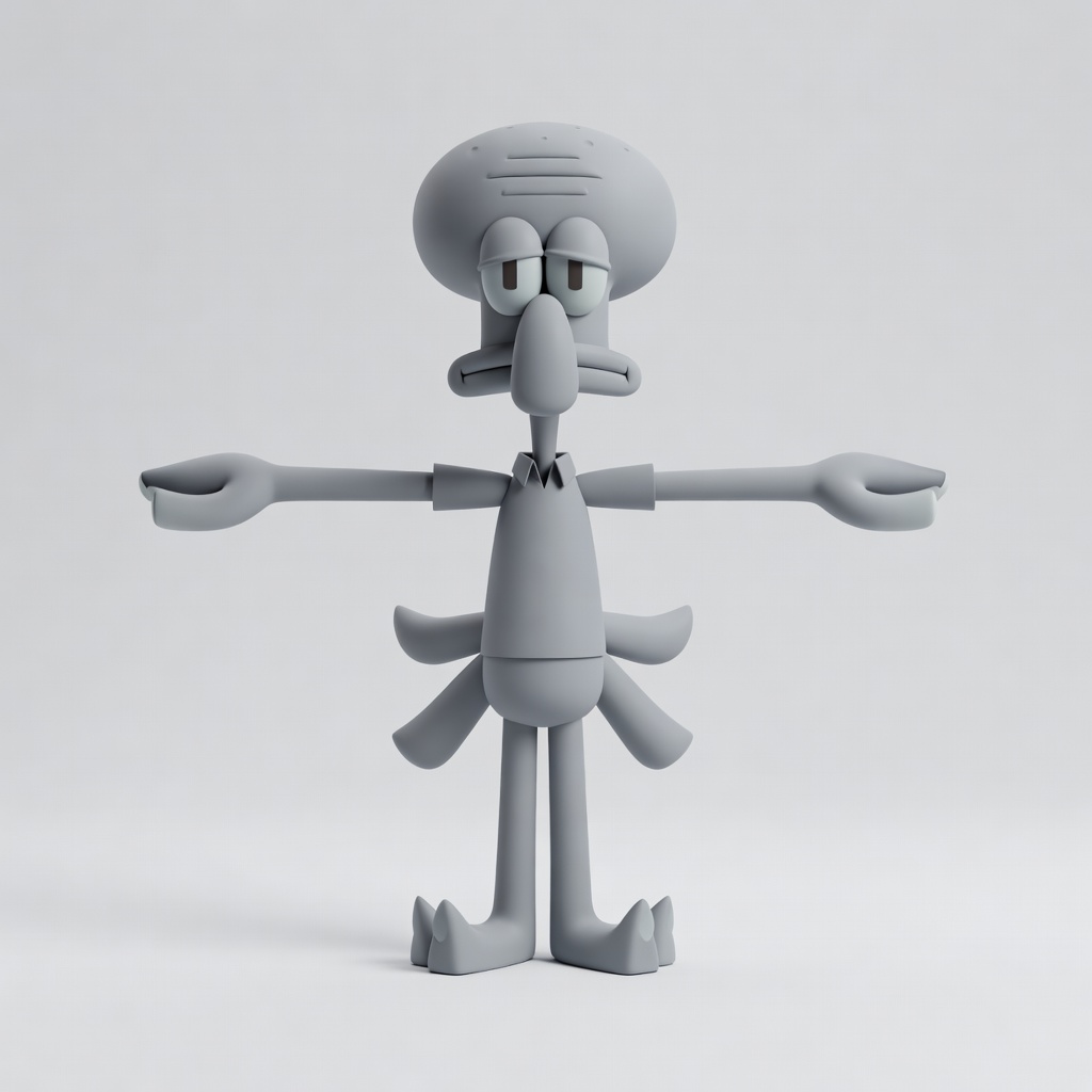 make a squidward T-pose all limbs (3)