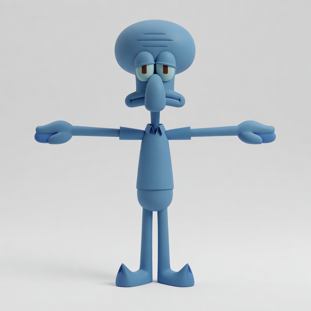 make a squidward T-pose all limbs (2)