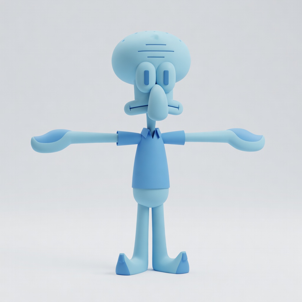 make a squidward T-pose all limbs (4)