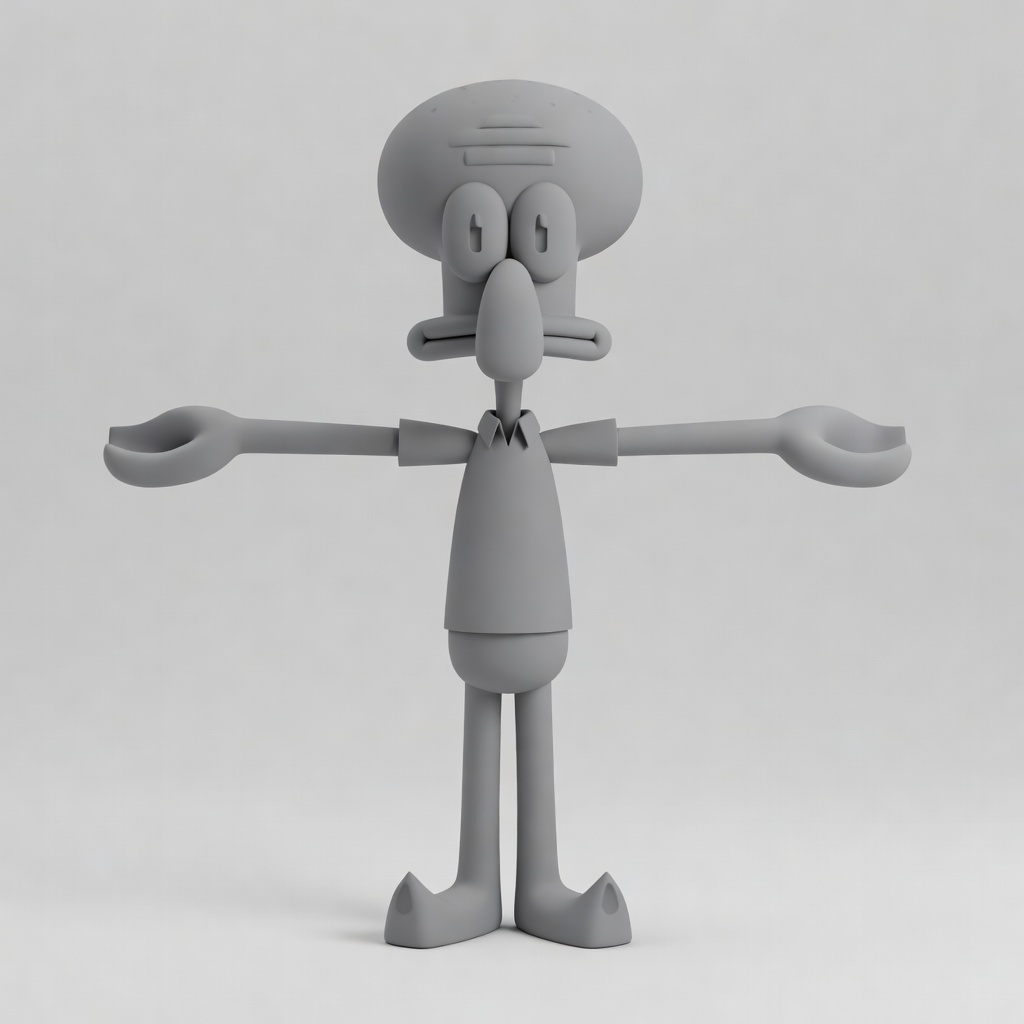 make a squidward T-pose all limbs