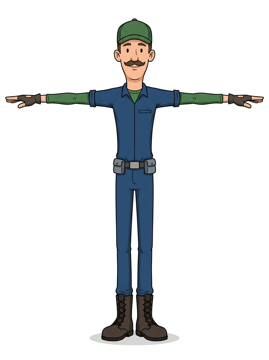 Tall Cartoon Plumber (2)