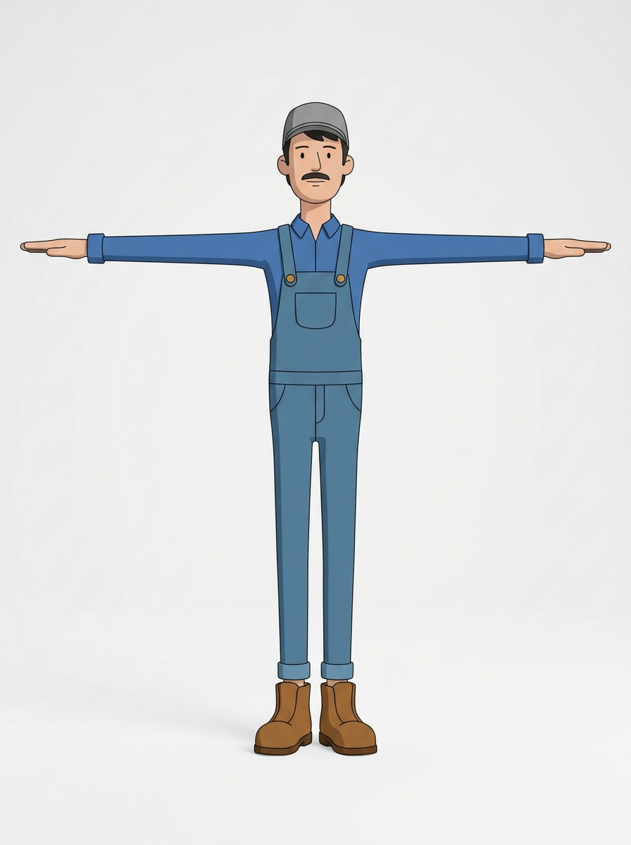 Tall Cartoon Plumber