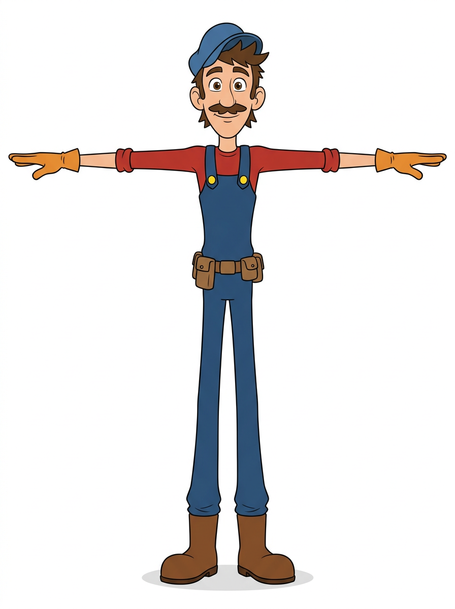 Tall Cartoon Plumber (4)