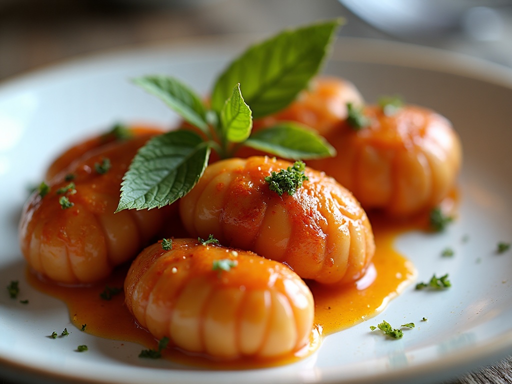 Escargot snails prepared in shells, frozen, French escargots de Bourgogne ready to bake