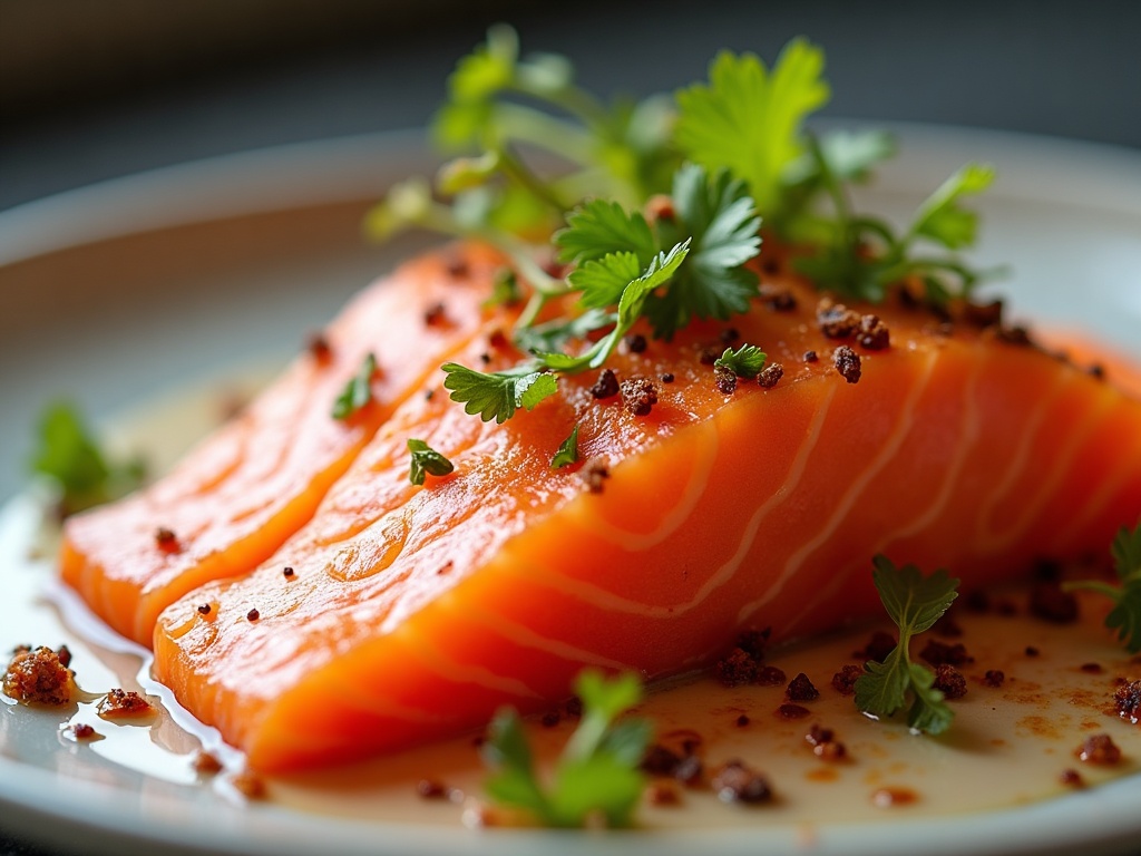 Prime hot-smoked salmon fillet, vacuum-sealed, for cooking
