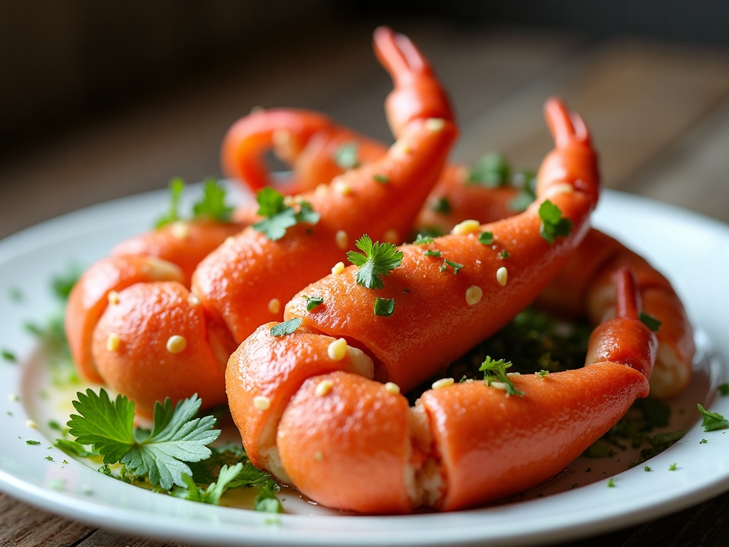 Cooked king crab served on a plate, ready to crack and pick
