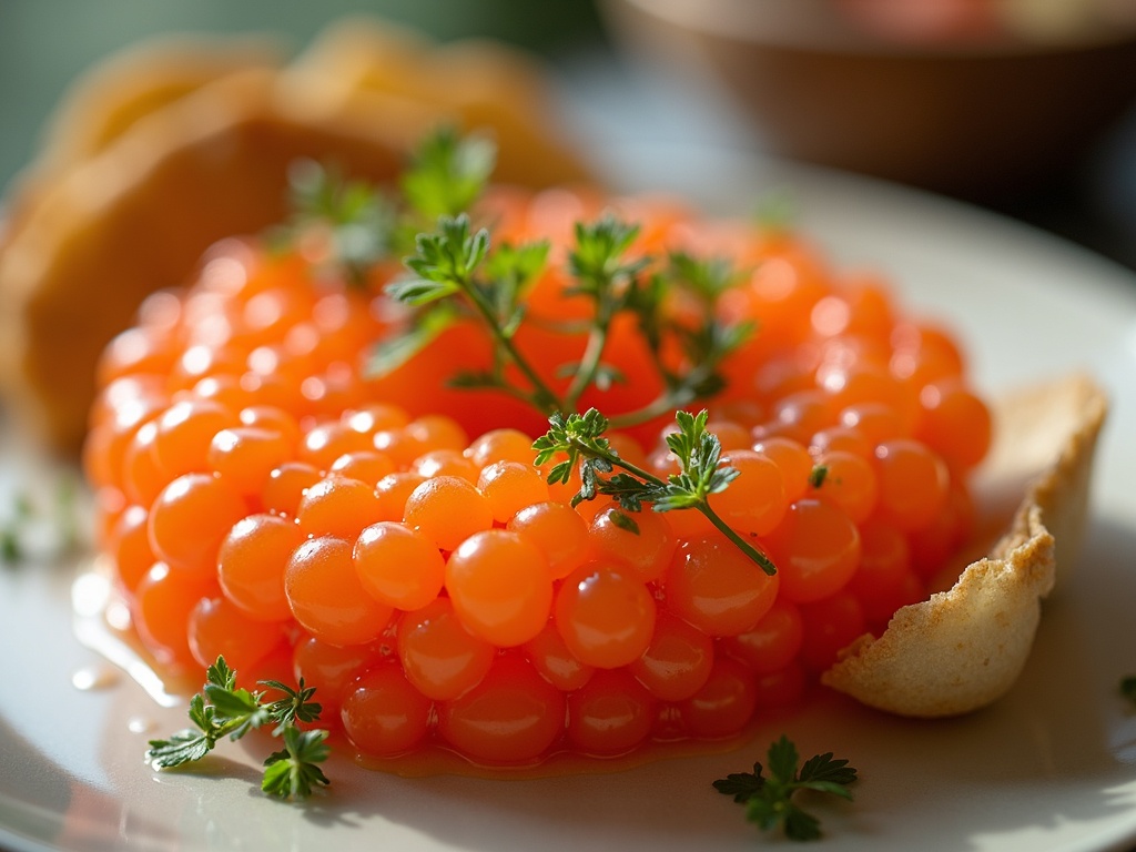 Fourth of July outdoor caviar celebration with patriotic decorations