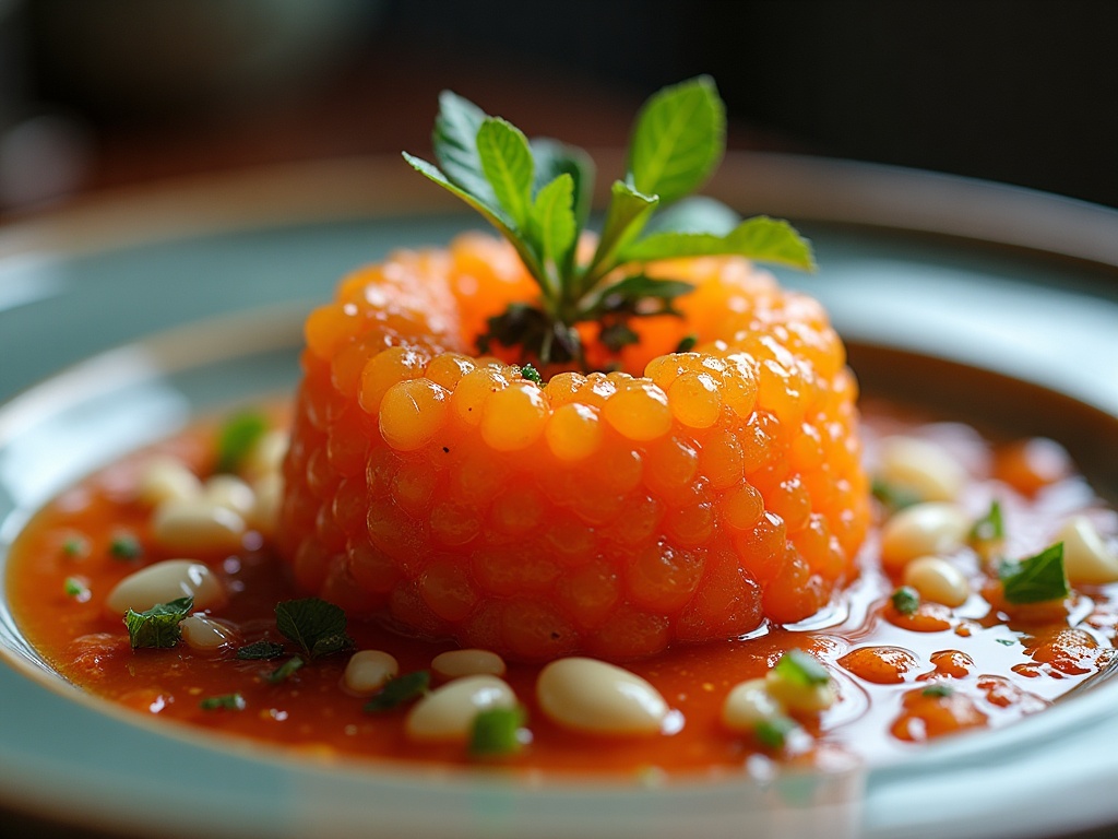 Beleaev Oscietra Royal caviar with grey-golden eggs and a nutty, buttery taste