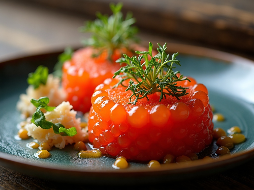 Golden Oscietra Special Reserve caviar, amber eggs with a rich buttery flavour