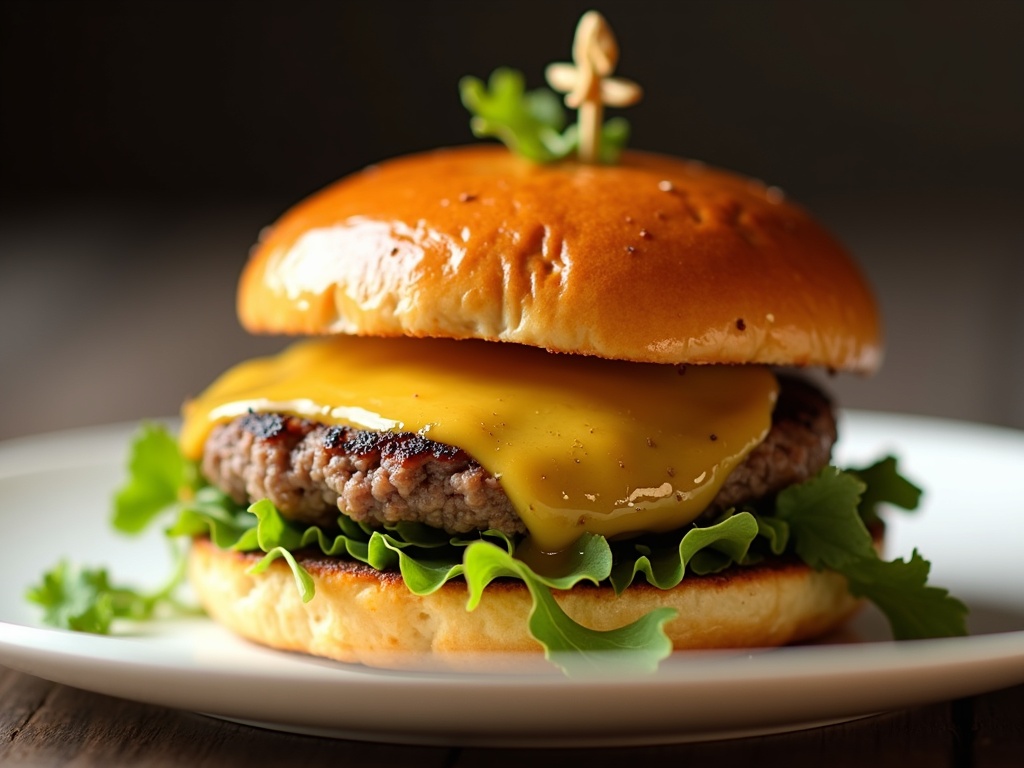 Foie gras burger with seared foie gras, caramelised onions, brioche bun
