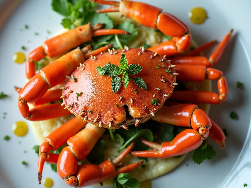 Hands picking white crab meat from claw with a thin seafood pick