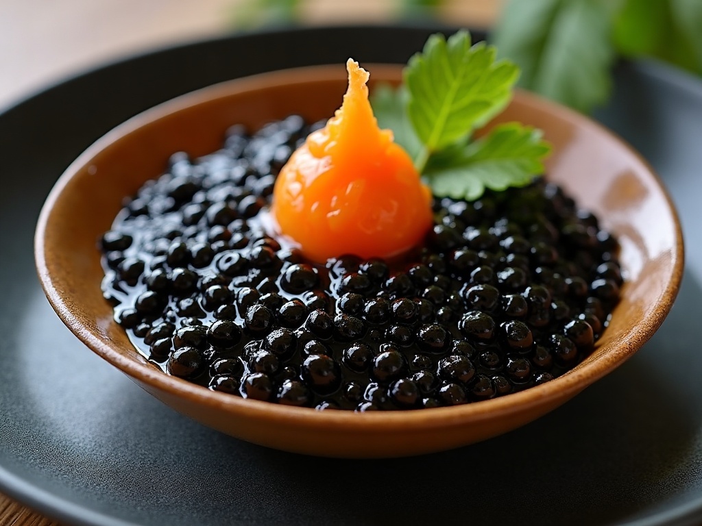 Caviar served on blinis with lemon garnish in an elegant dish, how to serve caviar properly