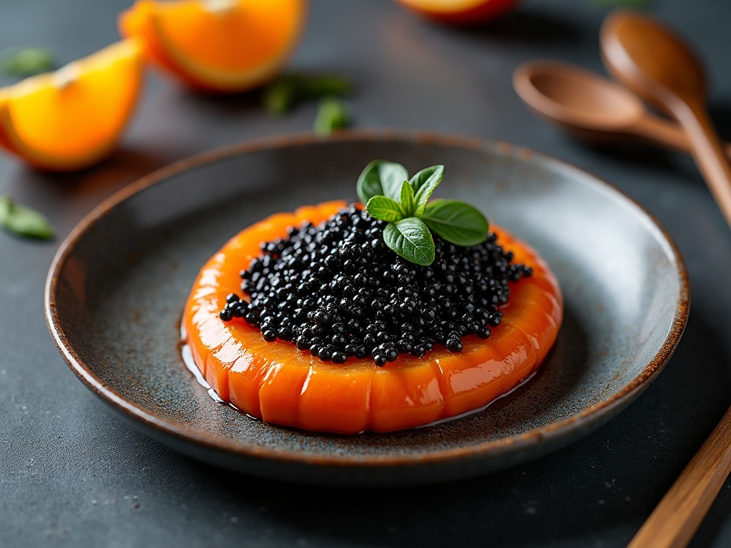Golden Oscietra Special Reserve caviar, amber eggs with a rich buttery flavour