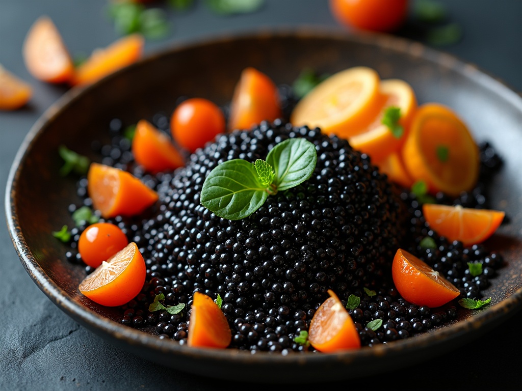 Golden Oscietra Special Reserve caviar, amber eggs with a rich buttery flavour