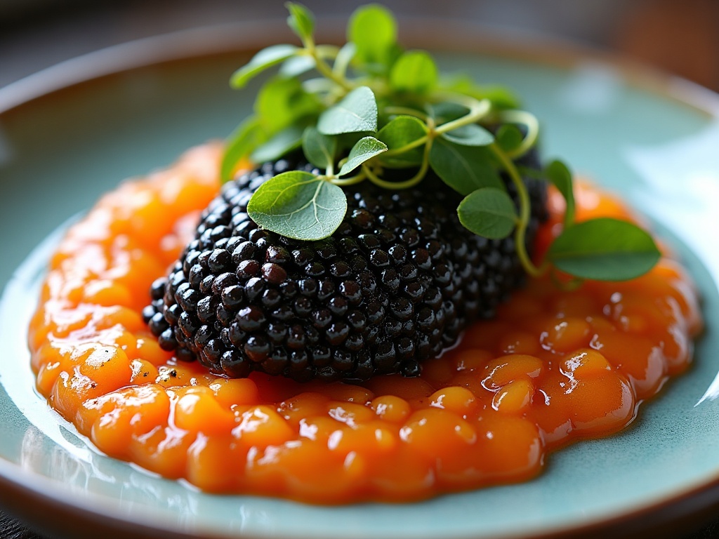 Block of grey mullet bottarga, the Mediterranean caviar, salt-cured and air-dried in an amber pouch