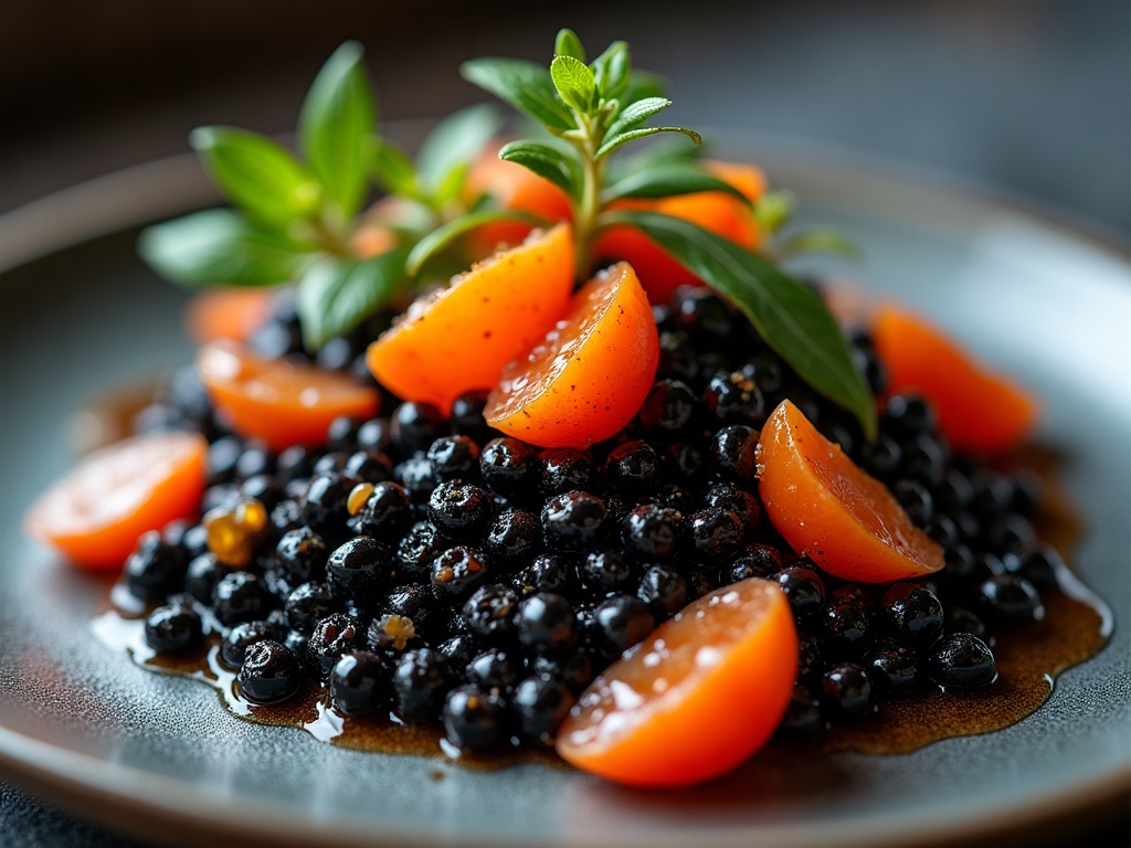 Spanish New Year's Eve Nochevieja table setting with grapes caviar and cava