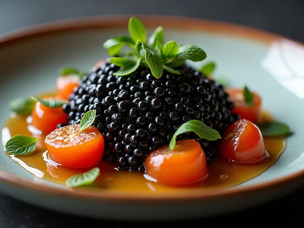 Super Bowl Sunday caviar and game day snacks spread