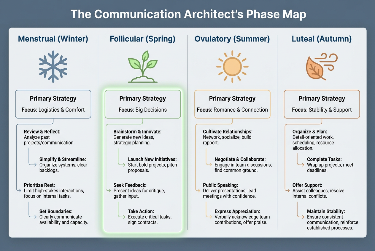 Understanding the 'Four Seasons' of your partner's cycle allows you to align your texting strategy with her natural energy levels and emotional needs for better connection.