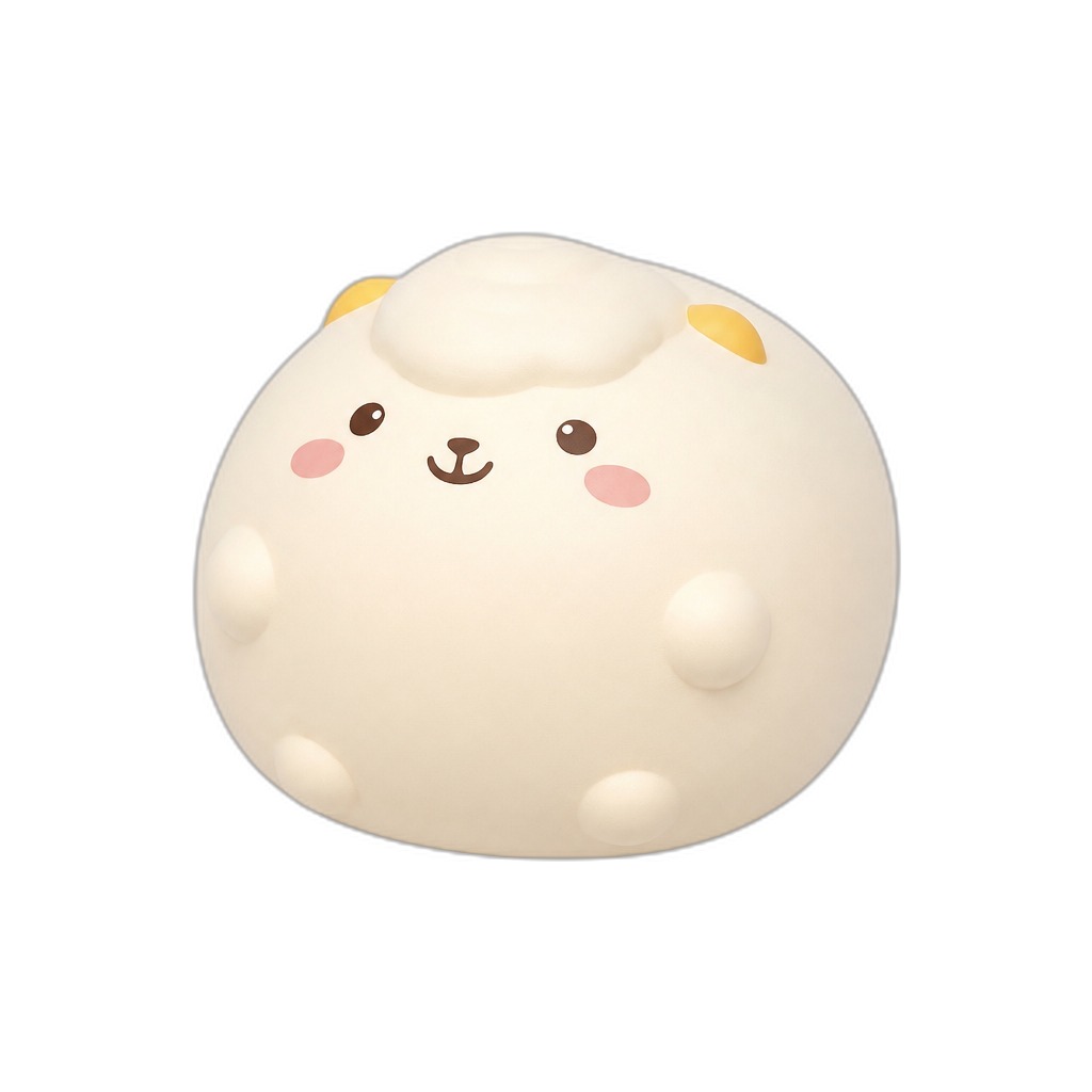 Cloudbaa — Cloudbaa is a fluffy round cloud sheep with a tiny smile and stubby legs, soft and kid-safe.