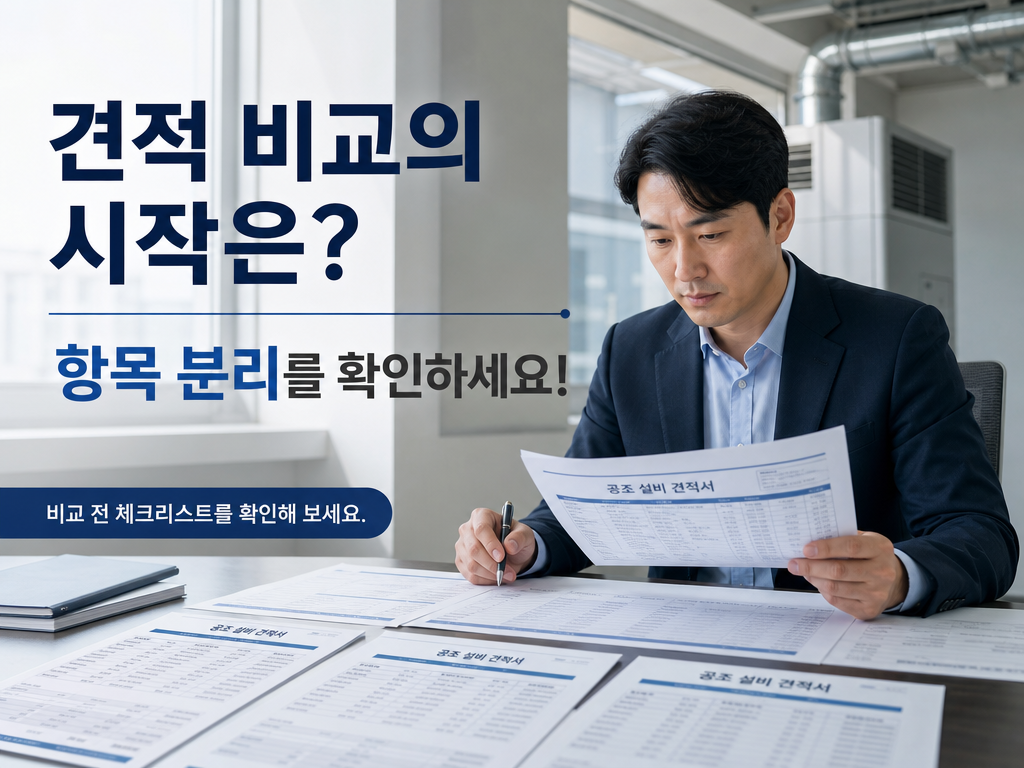냉난방공조 시공 비용, 견적 3곳 받고도 판단 못 하는 이유