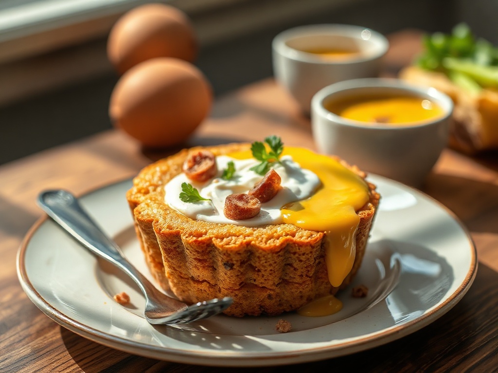 Bowlcake Salé Protéiné au Skyr et Curcuma : Petit-Déjeuner Sportif Rapide et Maison