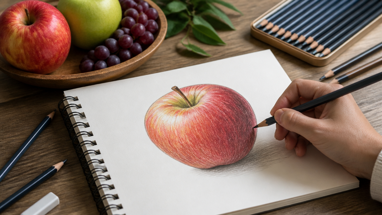how to draw fruits for adults