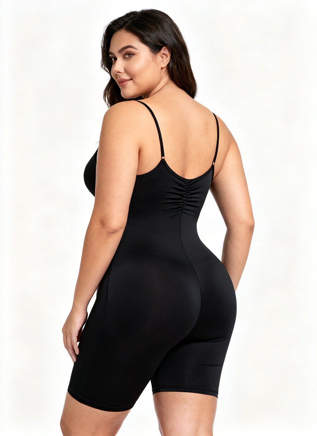 Sculpted lifted rear, three-quarter back view