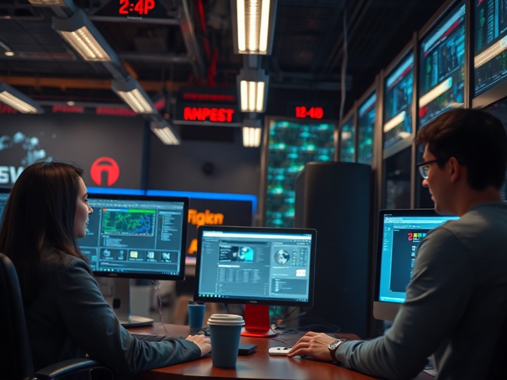 Hacker intercepting login on public WiFi; VPNs prevent cyber threats in personal cybersecurity.