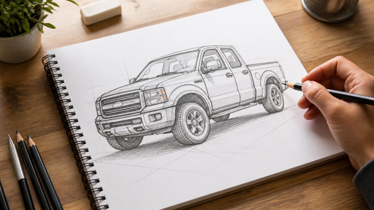 how to draw a truck how to draw a truck