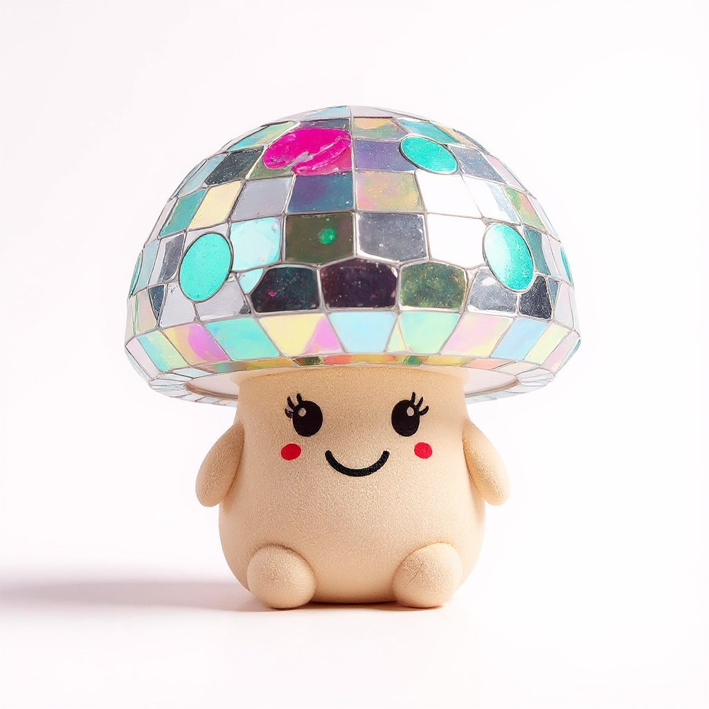 Disco Shroom — Disco Shroom is a groovy, squishable mushroom buddy that brings warm, sparkly fun to every little hand.