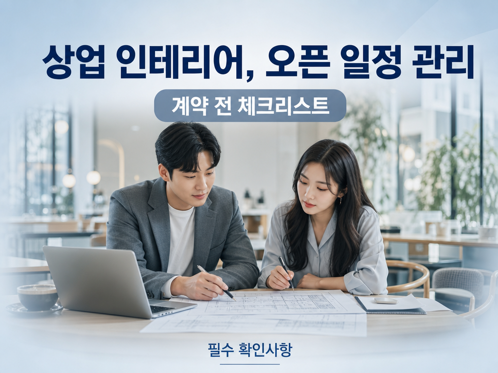 상업 인테리어 기간, 첫 창업자가 오픈일 잡기 전 볼 것