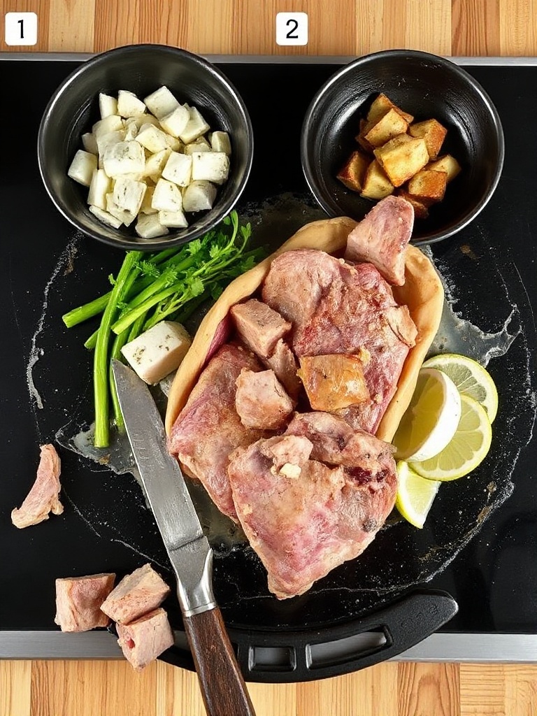 joue de porc recette preparation