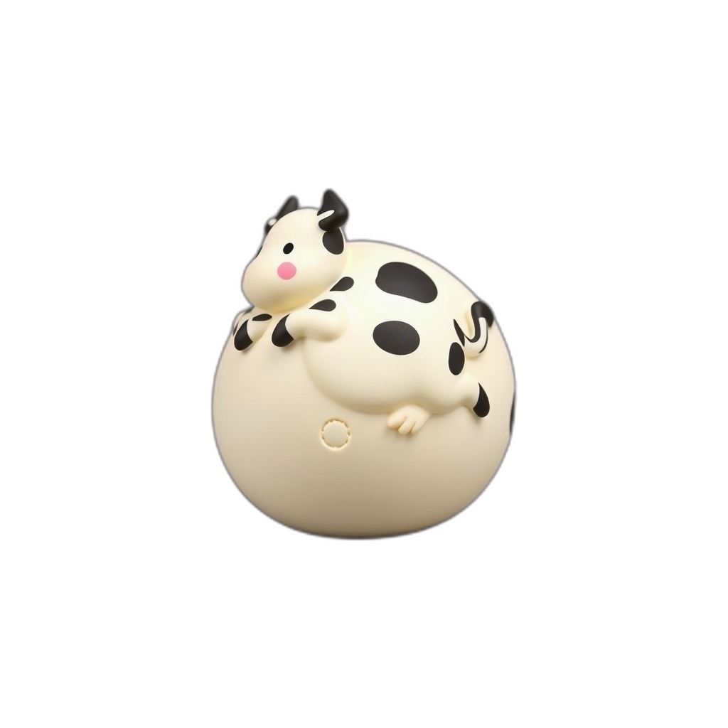 JumpyMoo — JumpyMoo is a soft, squishy cow soaring over the moon, perfect for cozy cuddles and gentle playtime with little ones.