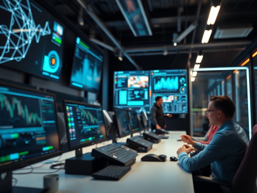 Boardroom meeting discussing AI integration as a top business strategy priority in 2026