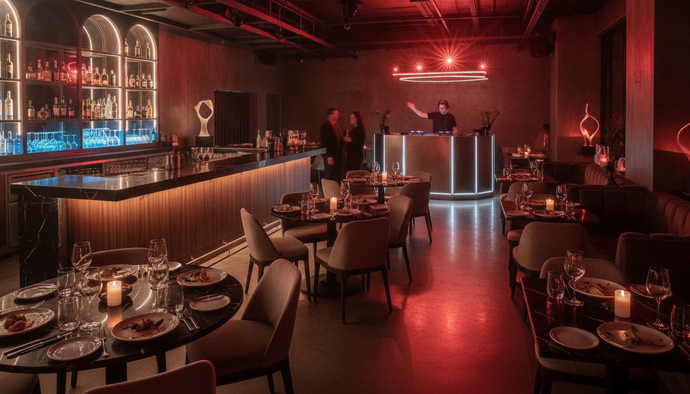 Ambiance de restaurant tardif à Montréal