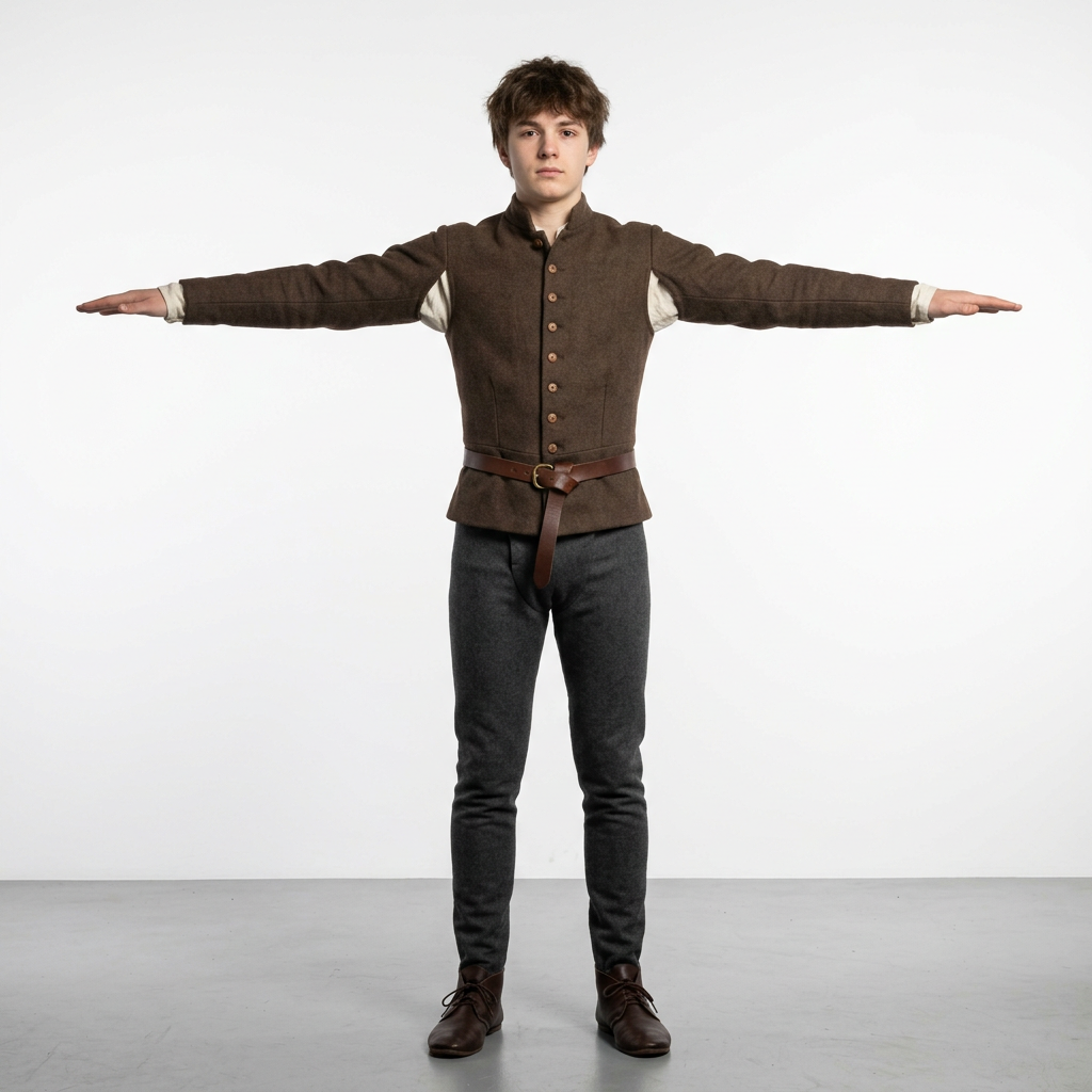 late teens boy miedieval attire brown (3)