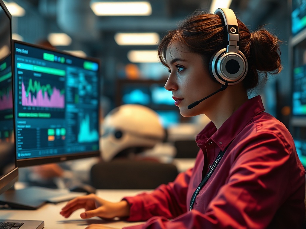 Illustration of AI sales assistants replacing traditional sales representatives in modern sales processes