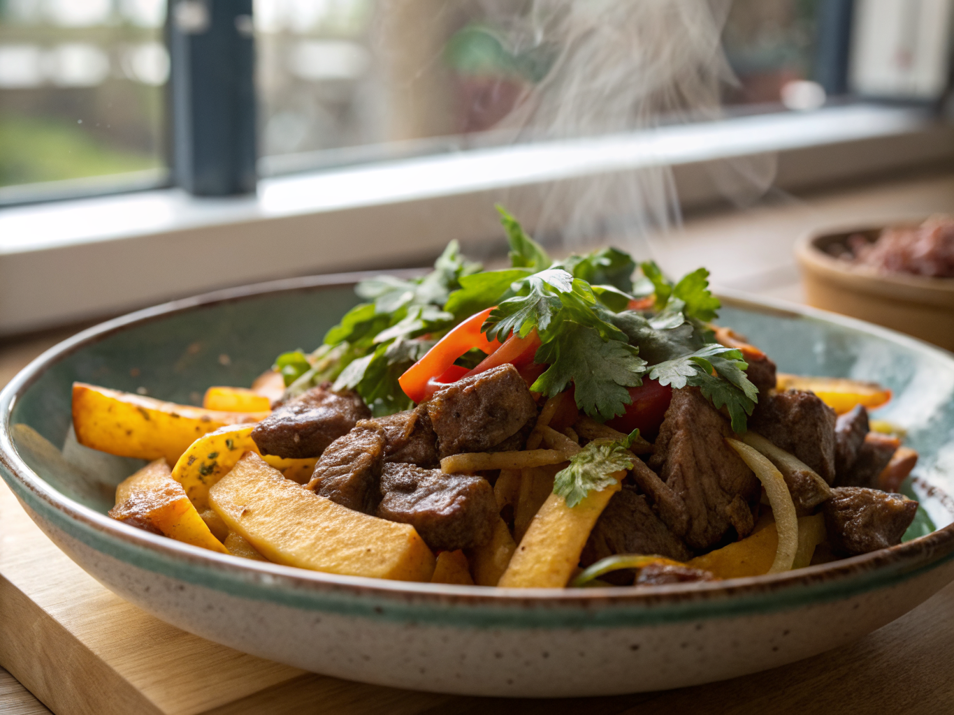Peruvian Beef Stir-Fry with Aji Amarillo and Crispy Potatoes