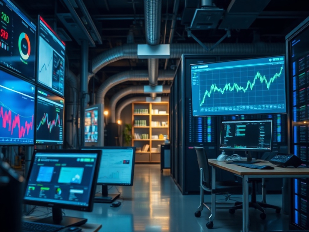 Illustration of AI-driven machine learning algorithms optimizing investment portfolio rebalancing in 2026 for AI financial modeling
